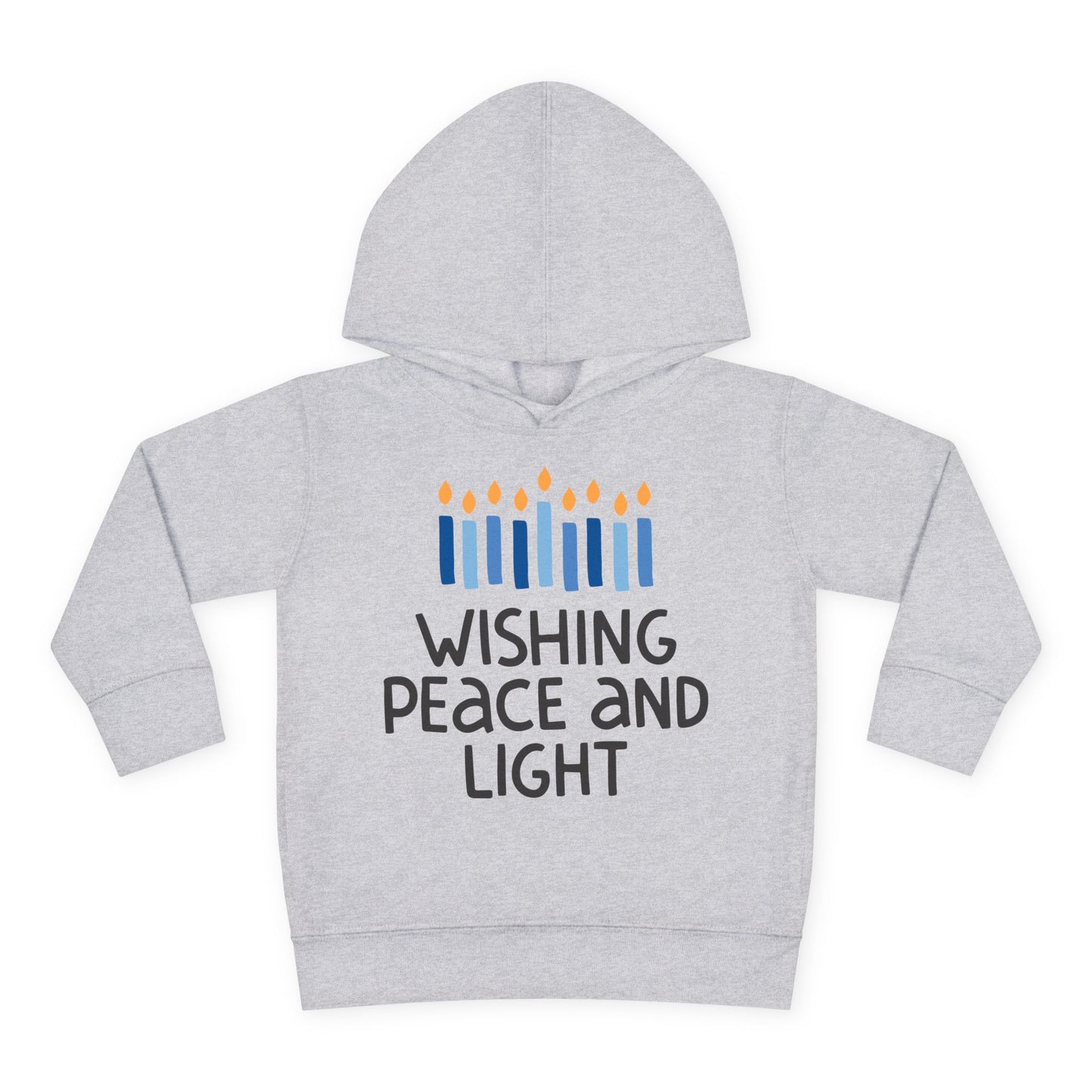 Hanukkah Wishing Peace & Light Toddler Pullover Fleece Hoodie
