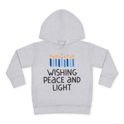 Hanukkah Wishing Peace & Light Toddler Pullover Fleece Hoodie