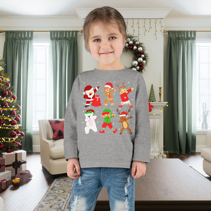 Dabbing Santa Crew Toddler Long Sleeve Tee