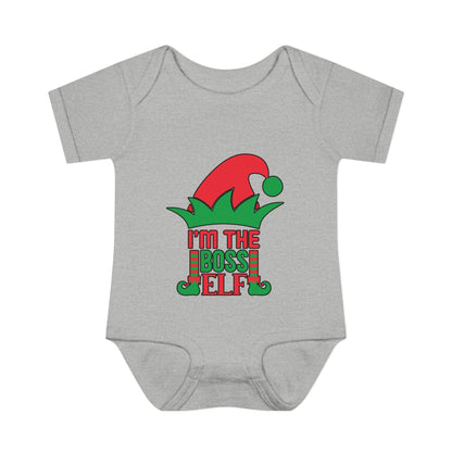 I'm The Boss Elf Infant Baby Rib Bodysuit