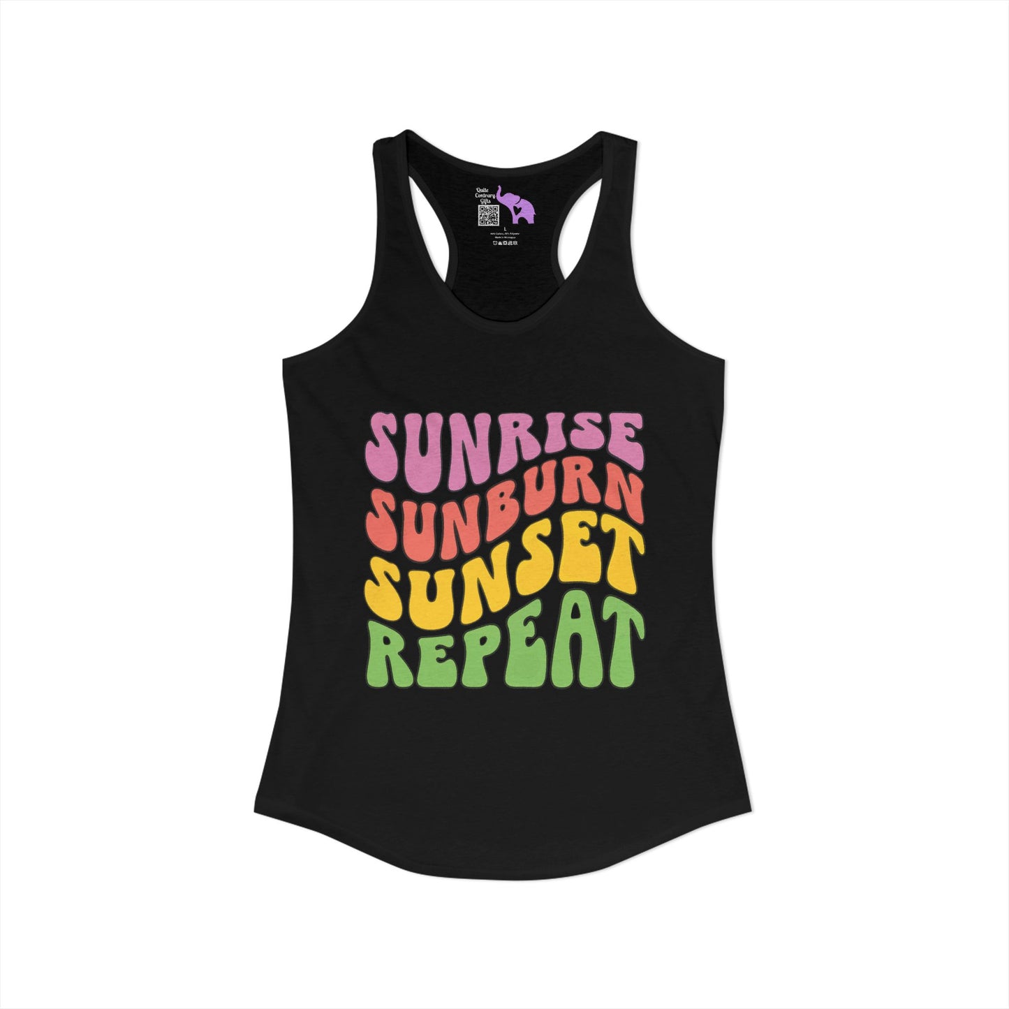 Sunrise Sunburn Sunset Repeat Women's Ideal Racerback Tank