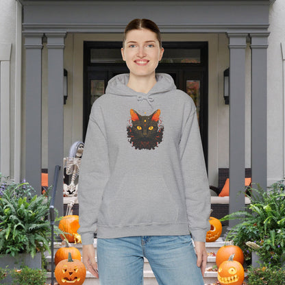Creepy Black Cat 2 Heavy Blend™ Hooded Sweatshirt