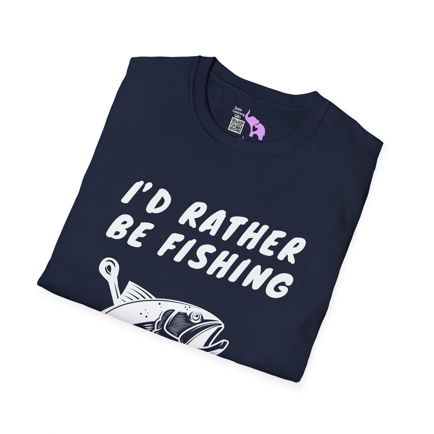 I'd Rather Be Fishing Adult T-shirt