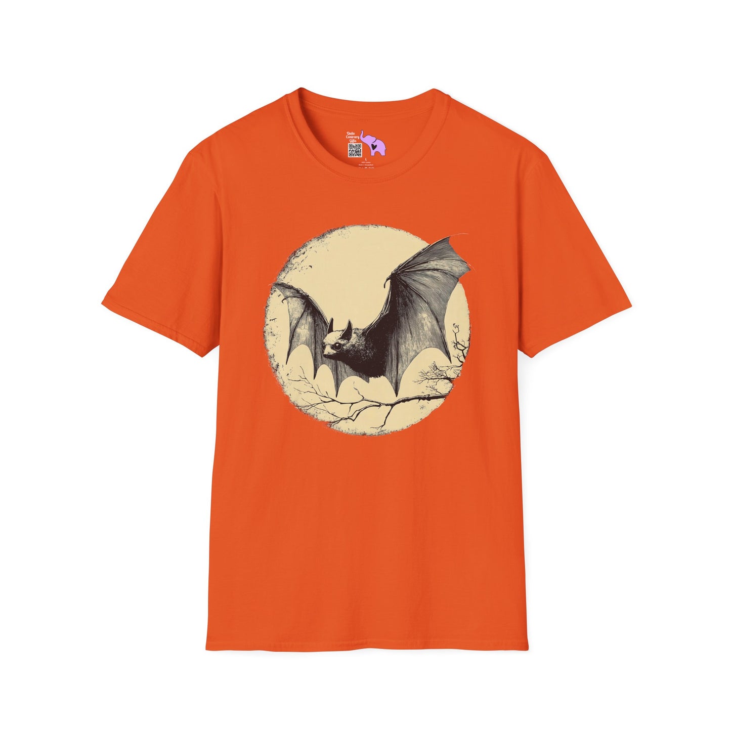 Bat Over Moon 2 Adult T-shirt