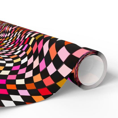 Warped Red Checkered Wrapping Paper