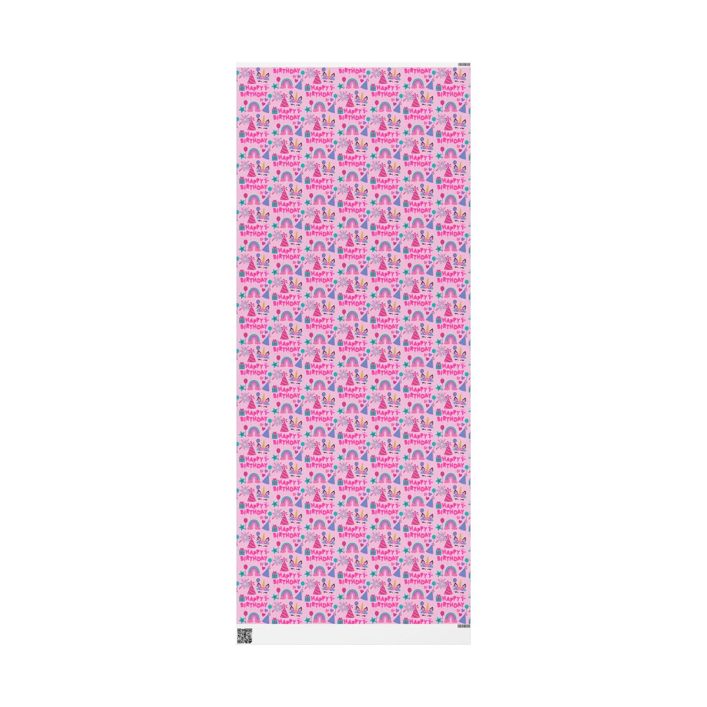 Girls 1st Birthday Wrapping Paper