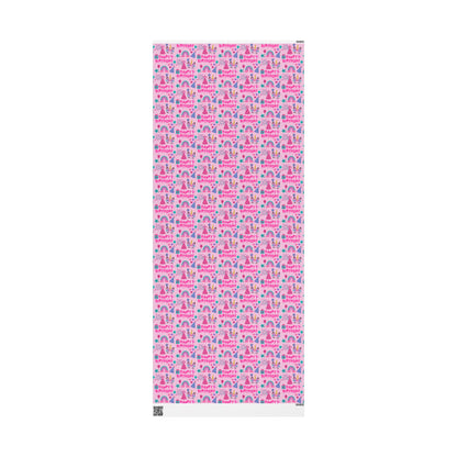 Girls 1st Birthday Wrapping Paper