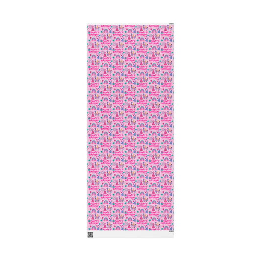 Girls 1st Birthday Wrapping Paper