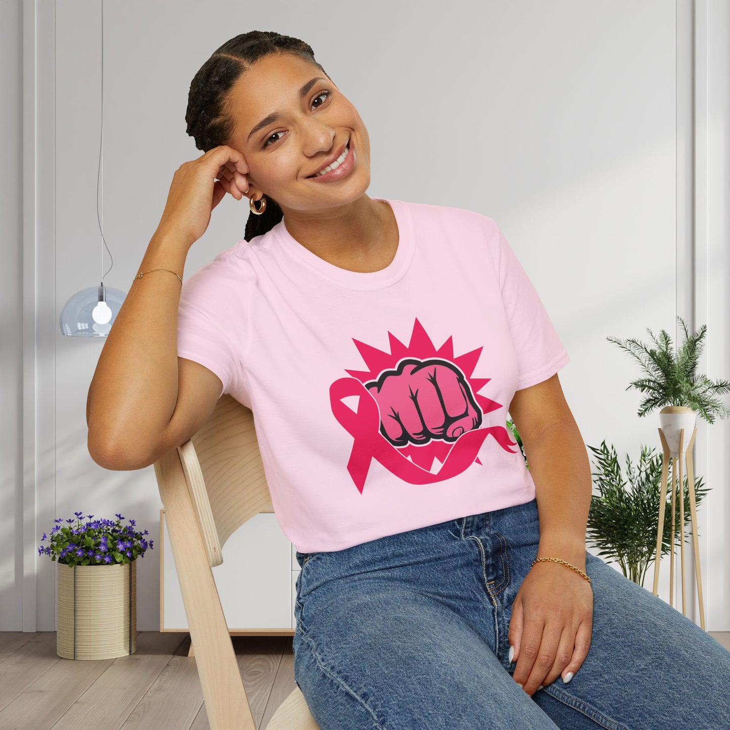 Breast Cancer Warrior Punch Adult T-shirt