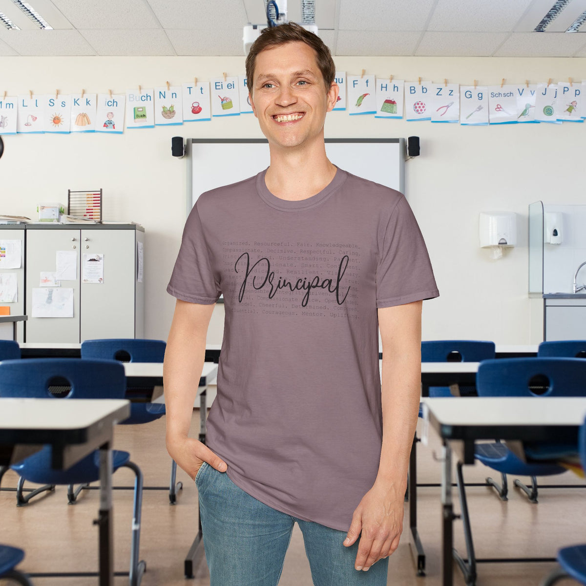 Principal (Descriptive Words) Adult T-shirt