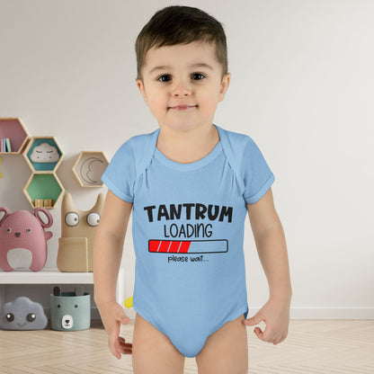Tantrum Loading Please Wait Baby Rib Bodysuit