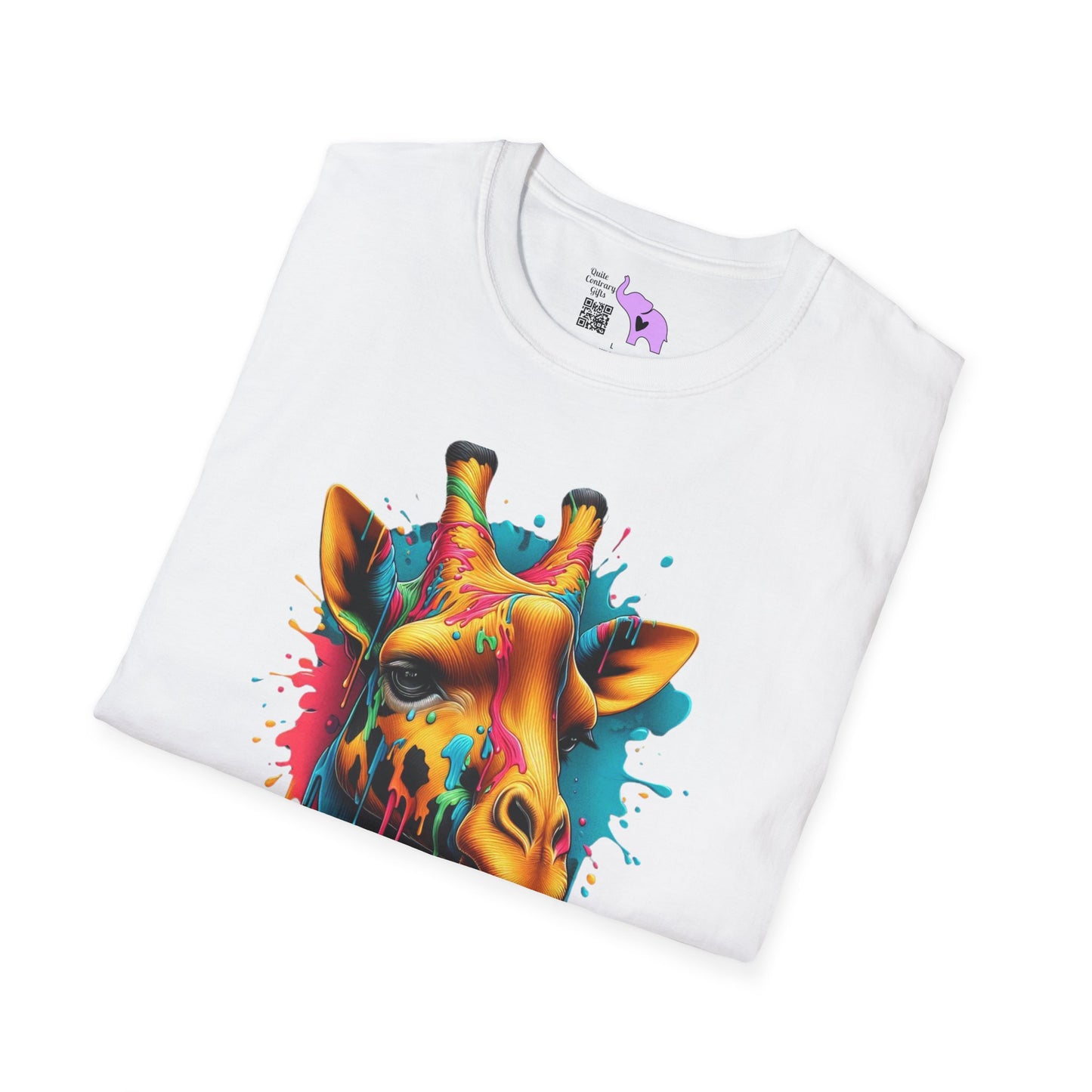 Colorful Giraffe Adult T-shirt