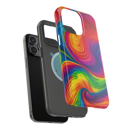 Tie Dye Color Swirl MagSafe® Compatible Tough Case for iPhone