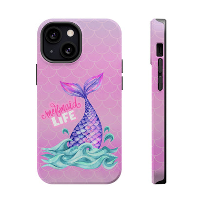 Pink Mermaid Life MagSafe® Compatible Tough Case for iPhone