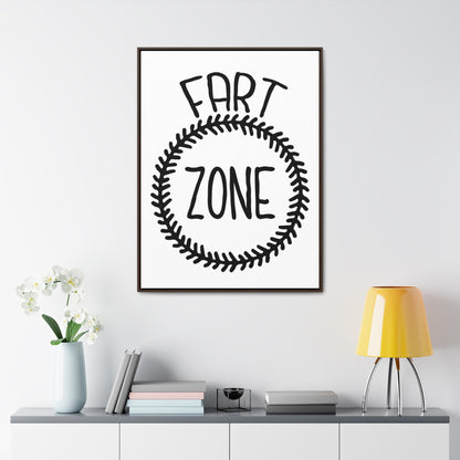 Fart Zone  2 Canvas Wraps, Vertical Frame