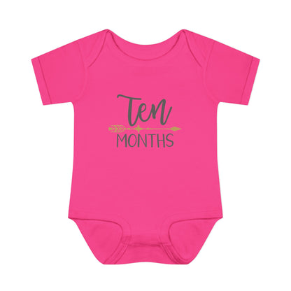 Golden Arrow Milestone Baby Bodysuit-Ten Months