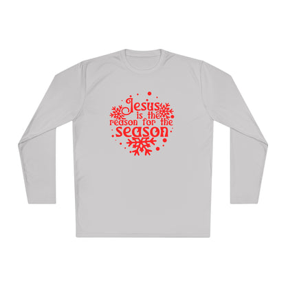 Jesus Is The Reason For The Season Snowflake Adult Long Sleeve Tee