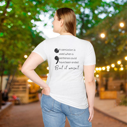 Strength in the Storm SemiColon Adult T-shirt