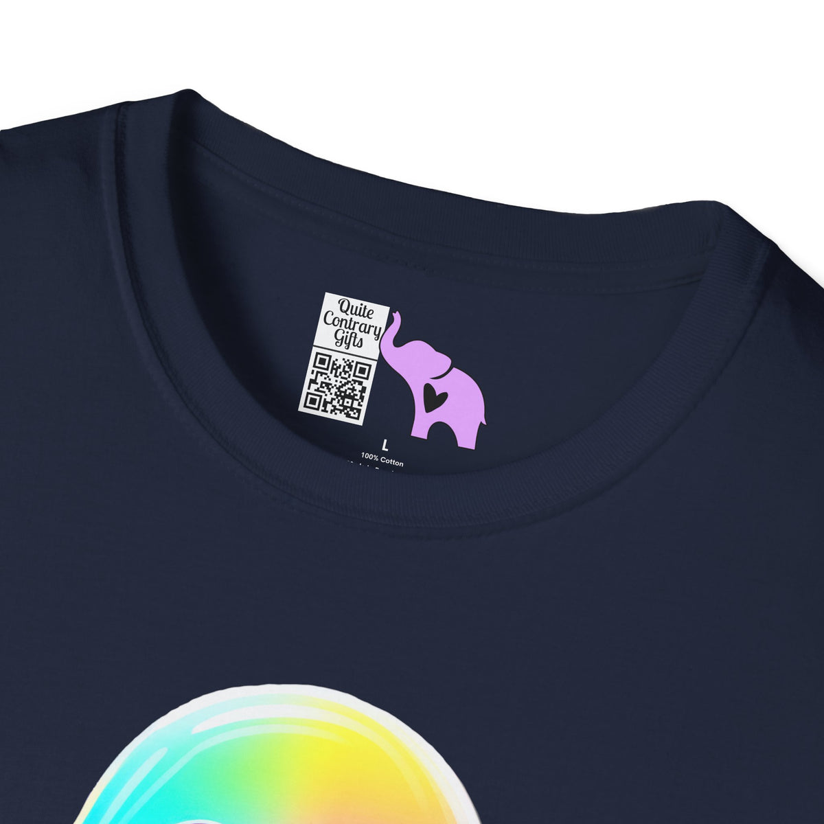 Neon Ghostly Boo Adult T-shirt