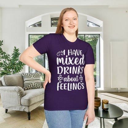 I Have Mixed Drinks About My Feelings Adult T-shirt