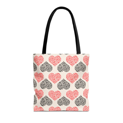 Rustic Hearts Canvas Tote Bag