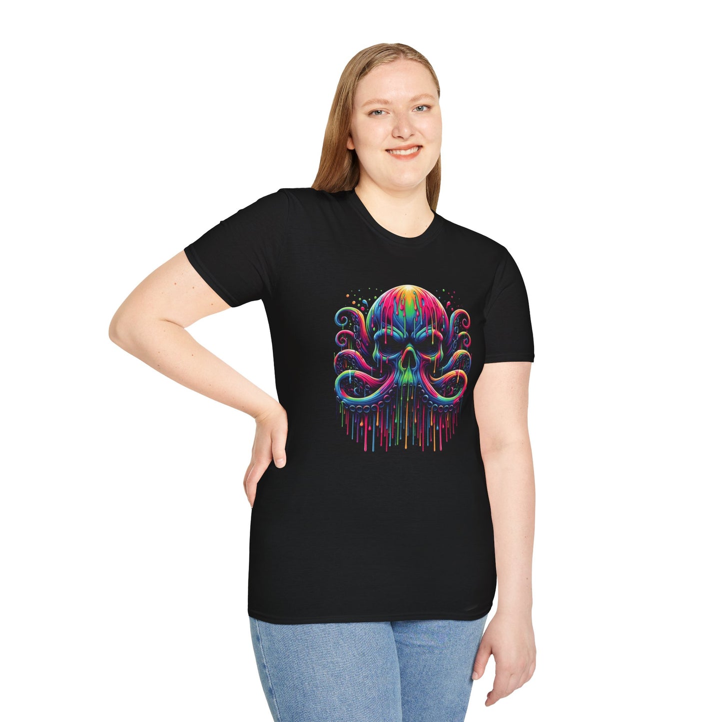 Colorful Skeleton Octopus T-shirt