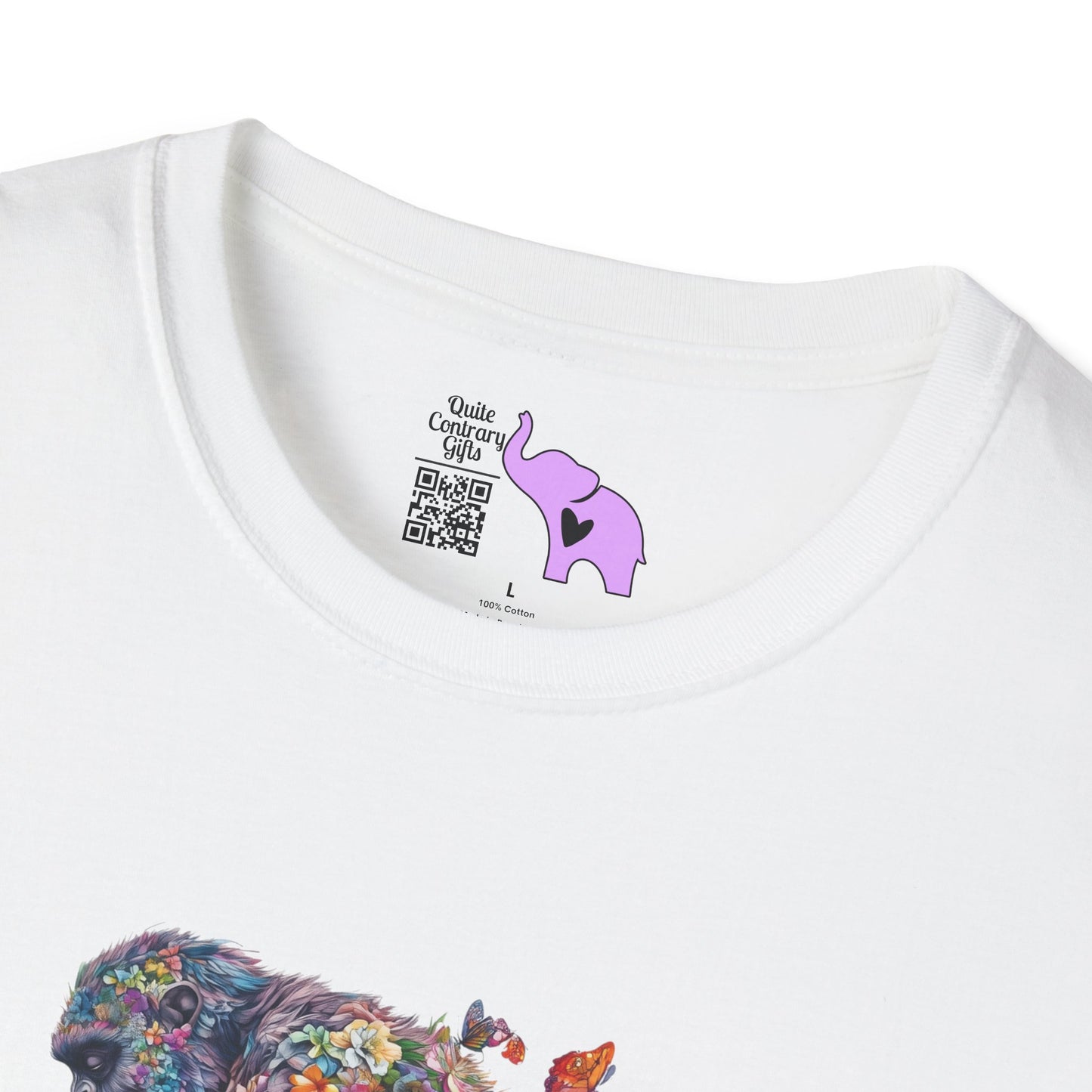 Flowers & Butterflies Bigfoot Adult T-shirt