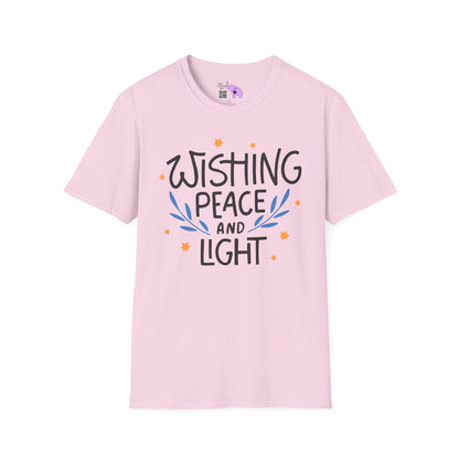 Hanukkah Wishing Peace & Light 3 Adult T-shirt