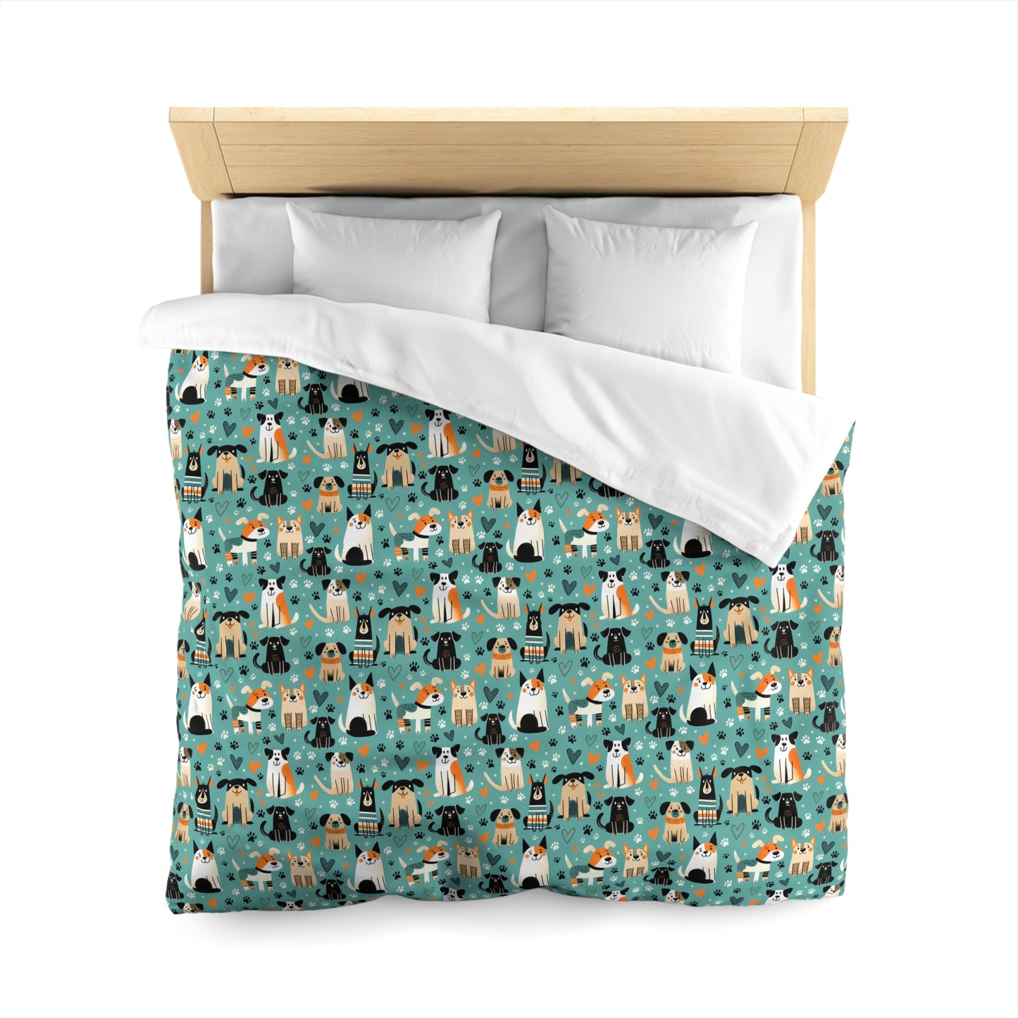 Happy Hounds Microfiber Duvet Cover