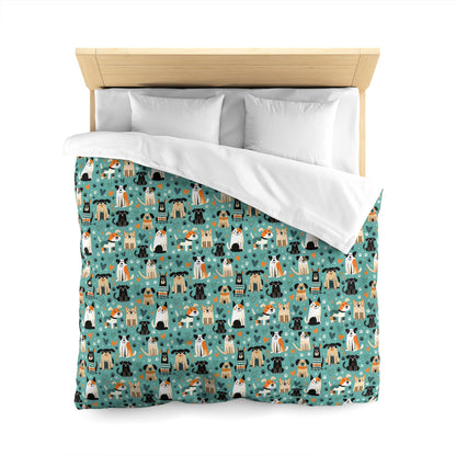 Happy Hounds Microfiber Duvet Cover