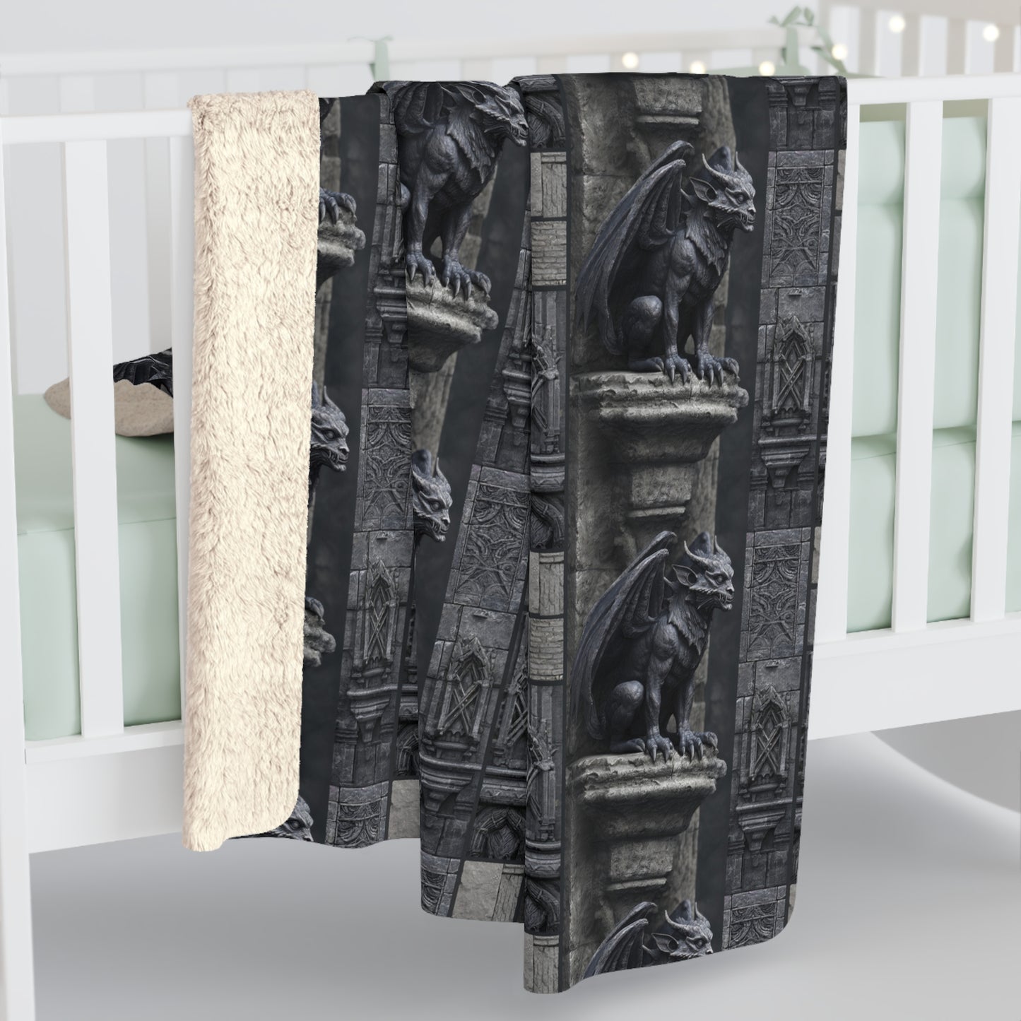 Gargoyle Vigil Fleece Blanket
