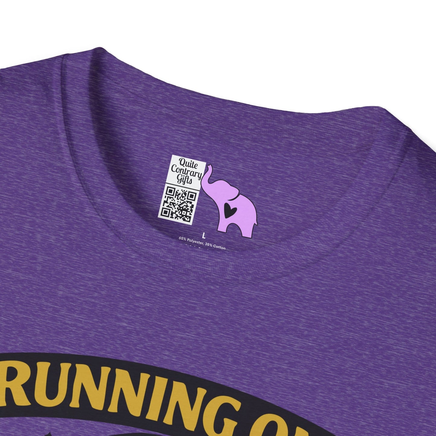 Running on Caffeine and Sarcasm (Roses) Adult T-shirt