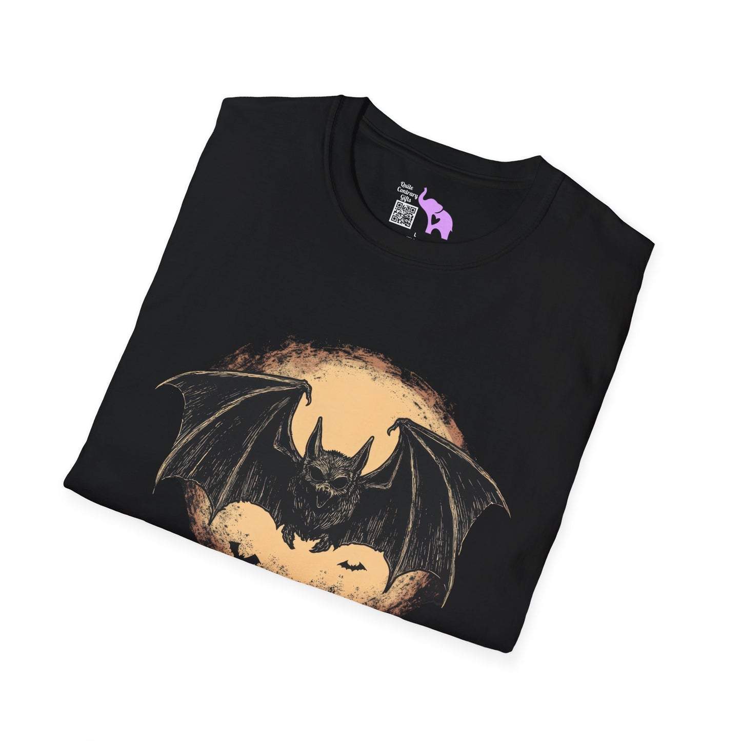 Bat Over Moon Adult T-shirt