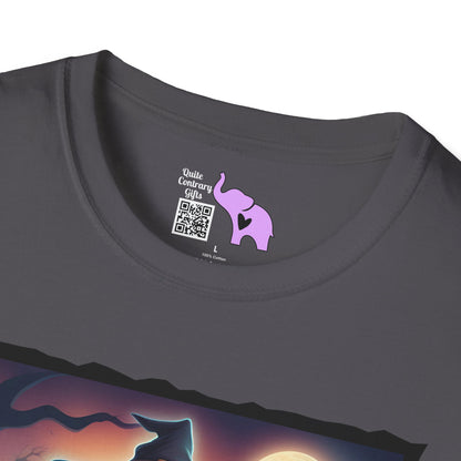 Halloween Scarecrow w/Pumpkins Adult T-shirt