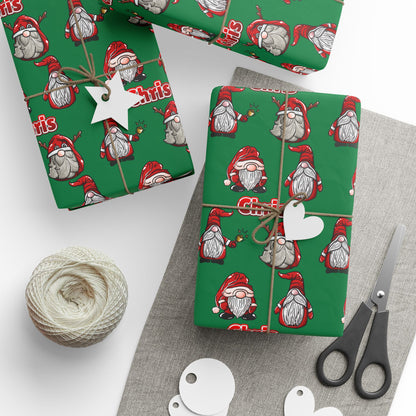 Santa Gnomes Custom Wrapping Paper (Chris)