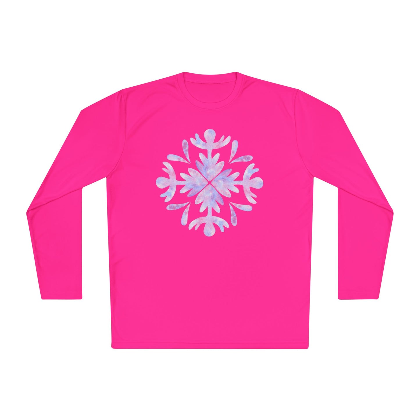 Large Snowflake 3 Adult Long Sleeve Tee