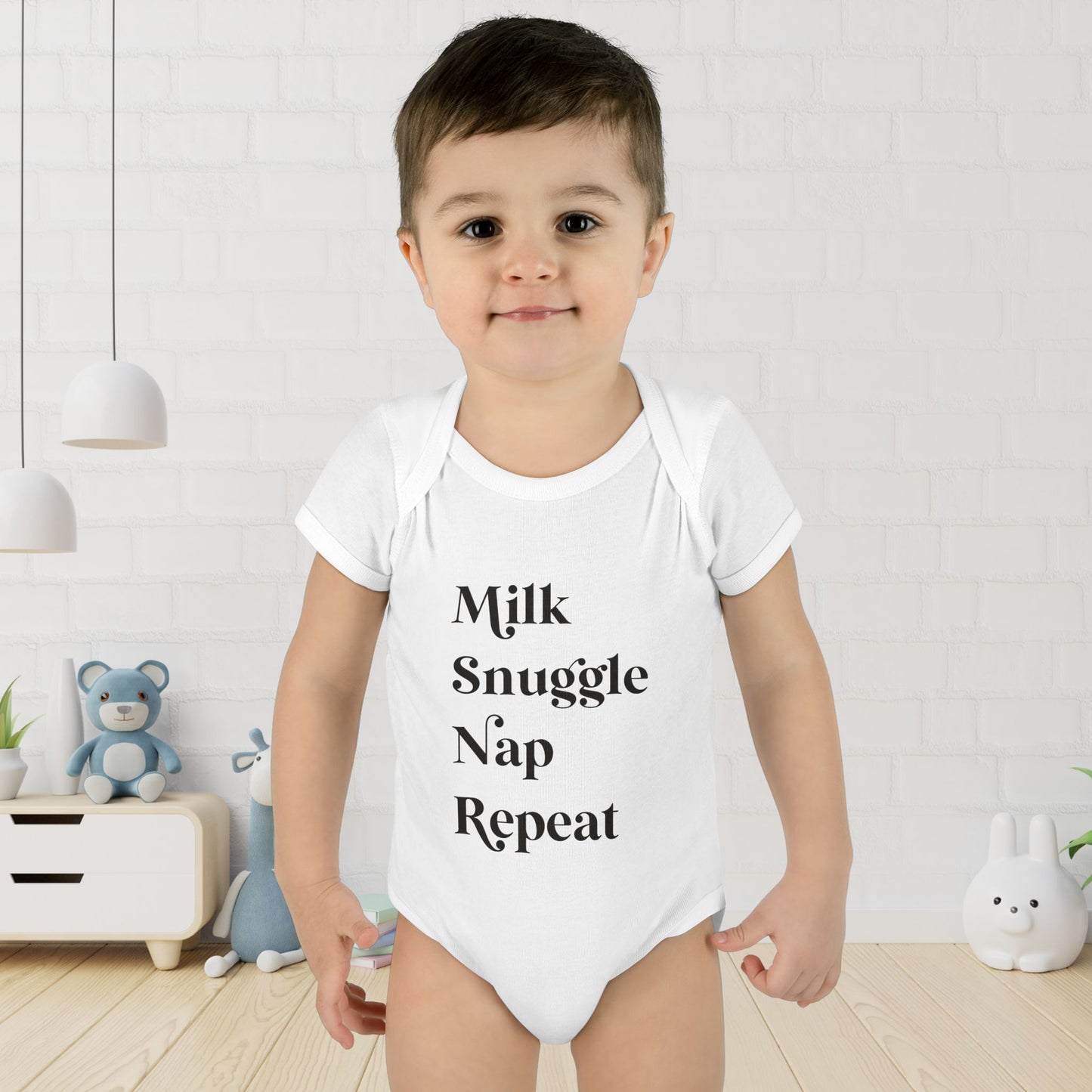 Milk Snuggle Nap Repeat Infant Onesie