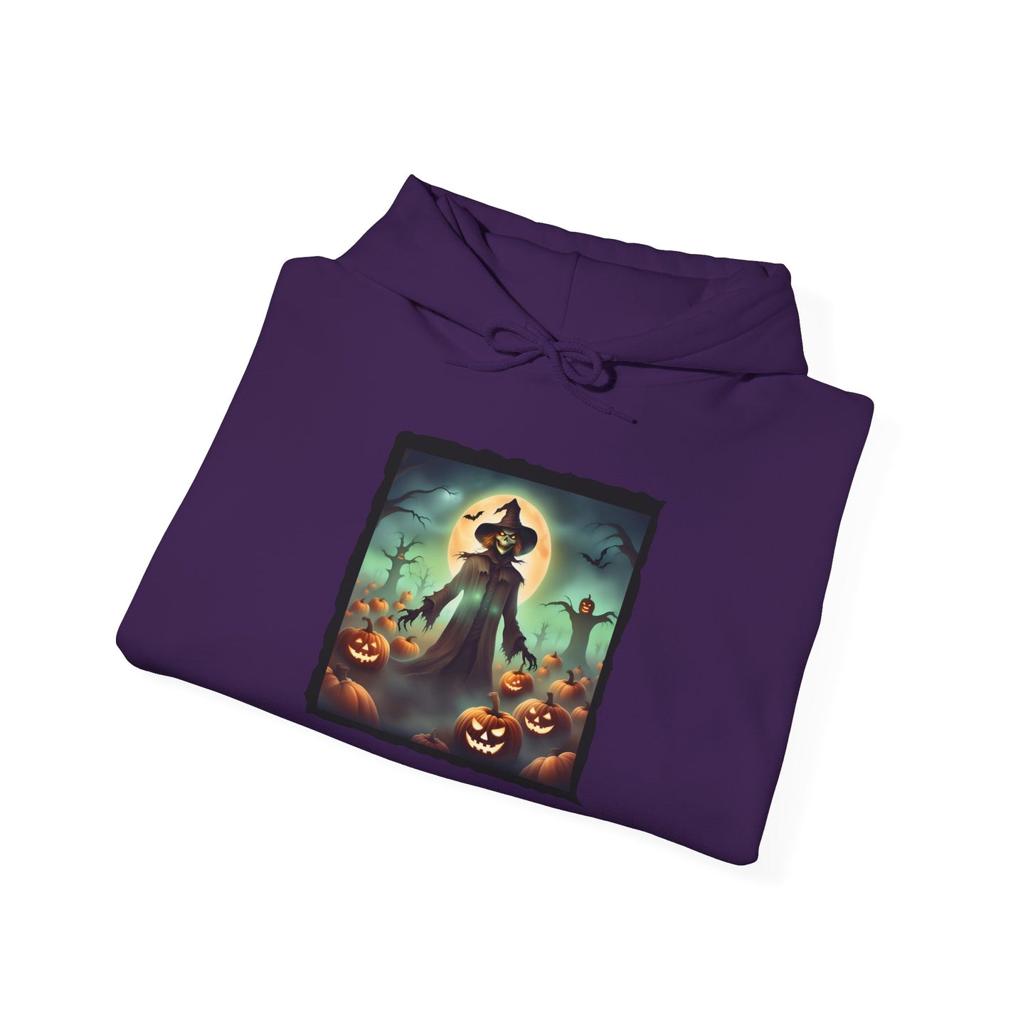 Halloween Scarecrow w/Pumpkins 4 Heavy Blend™ Hooded Sweatshirt