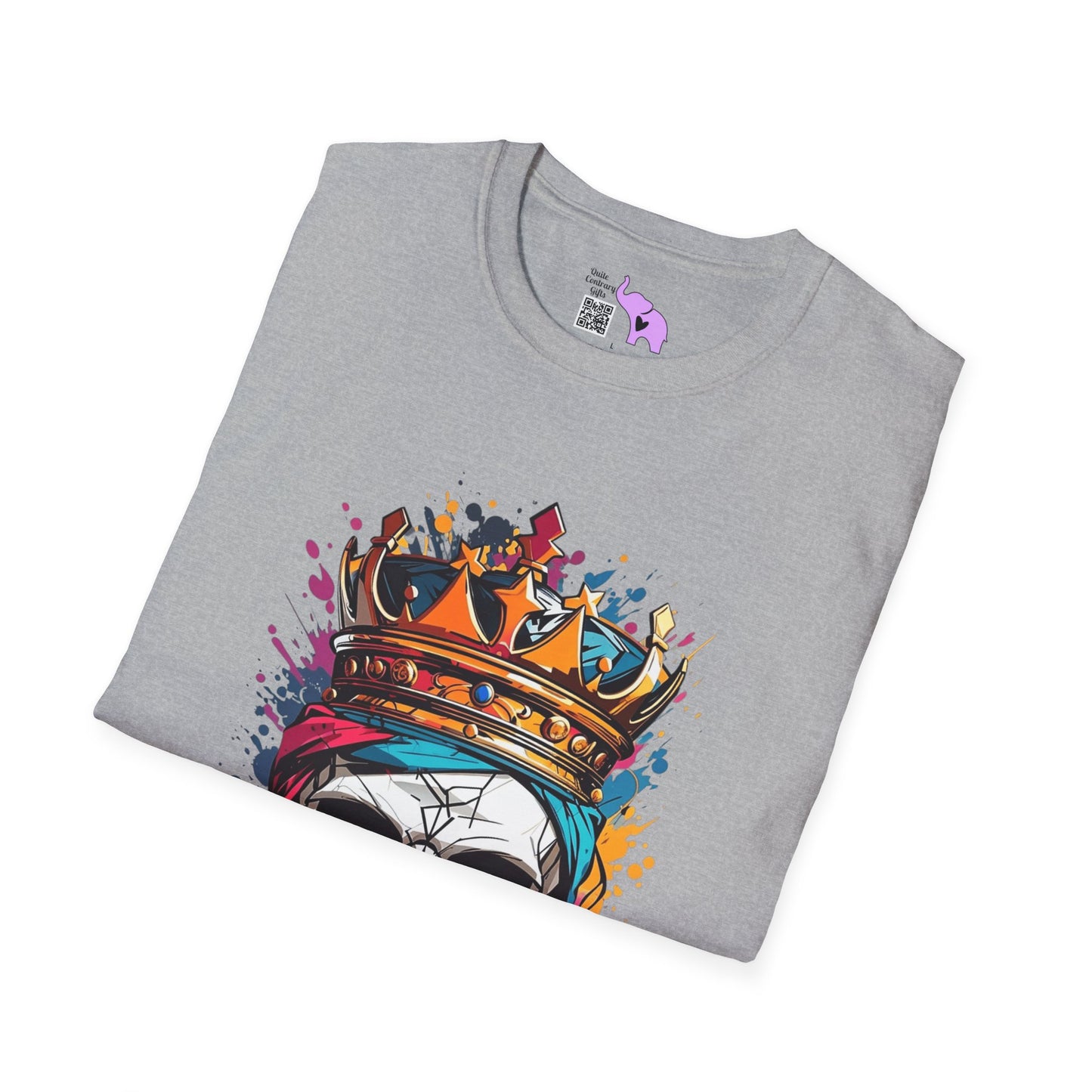 Colorful Crowned Skull Adult T-shirt