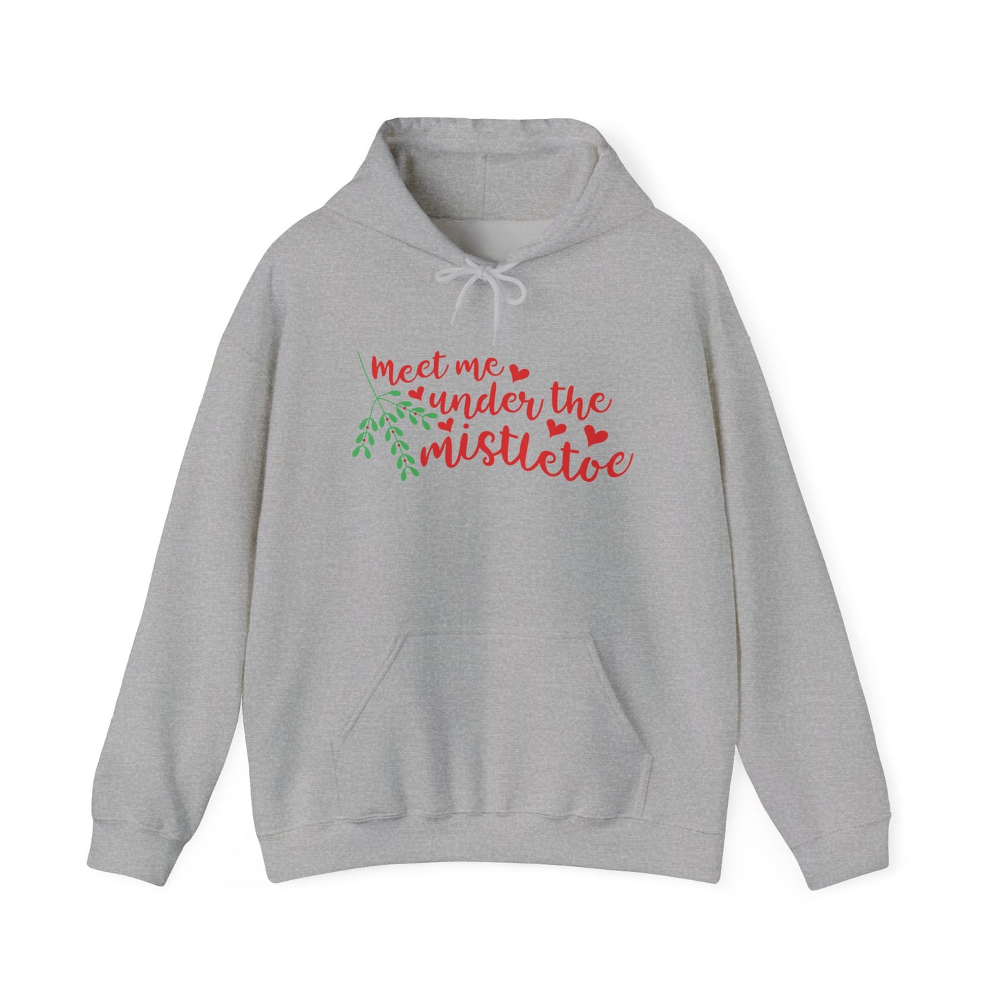 Meet Me Under The Mistletoe Adult Heavy Blend™ Hooded Sweatshirt