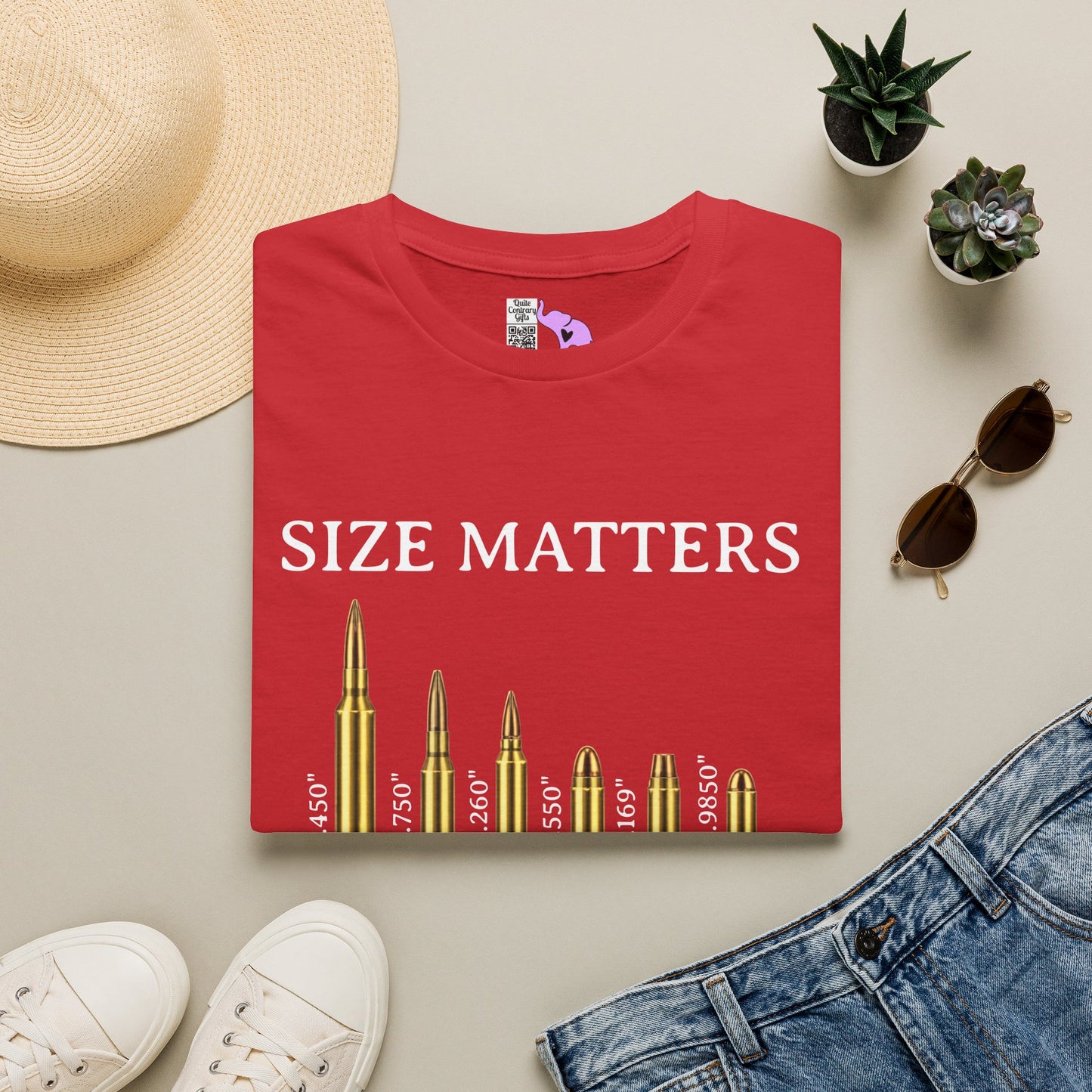 Size Matters (Ammo) Adult T-shirt