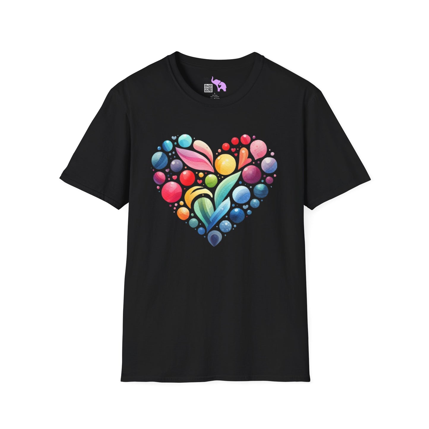 Color Pop Heart Adult T-shirt