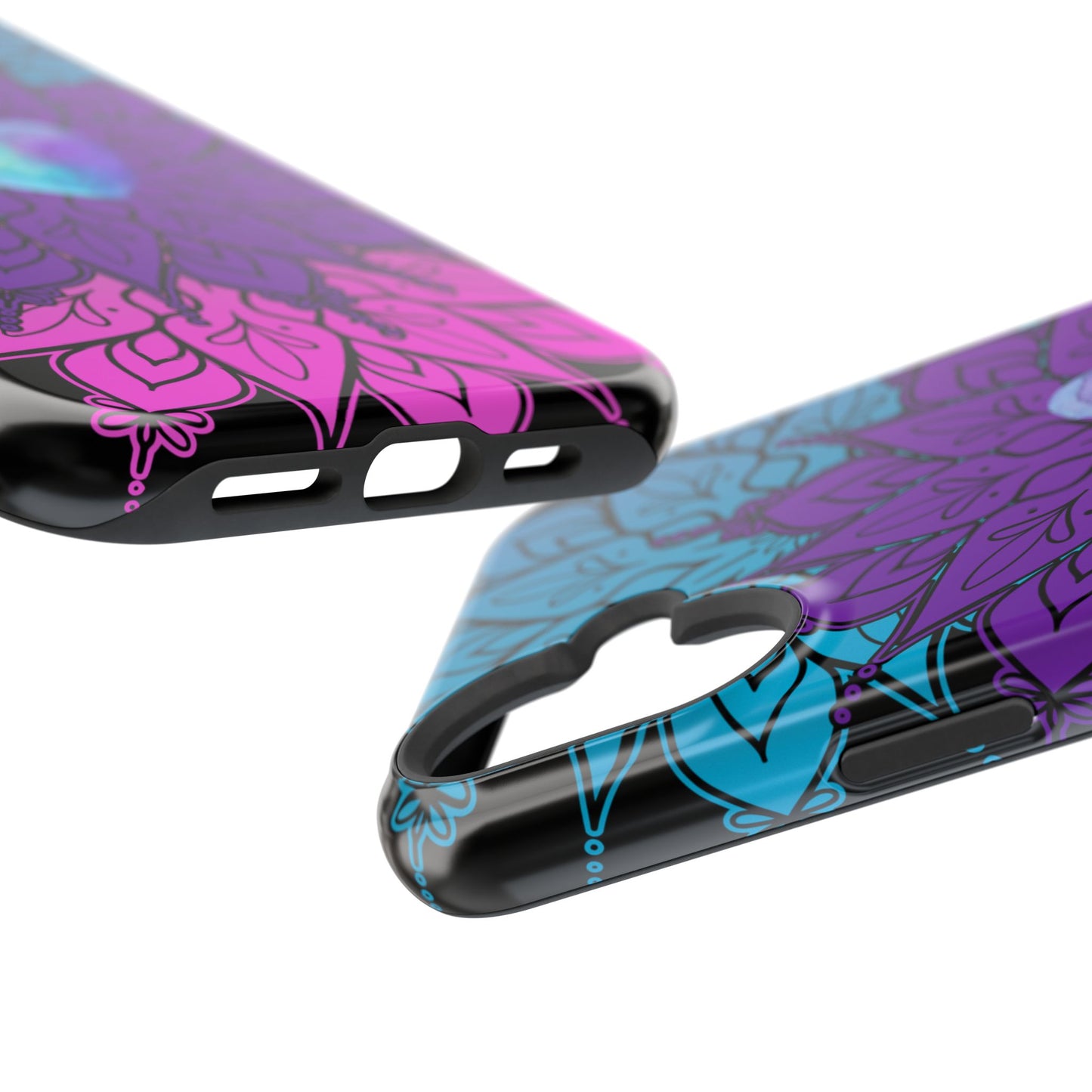 Colorful Mandala w/Heart MagSafe® Compatible Tough Case for iPhone