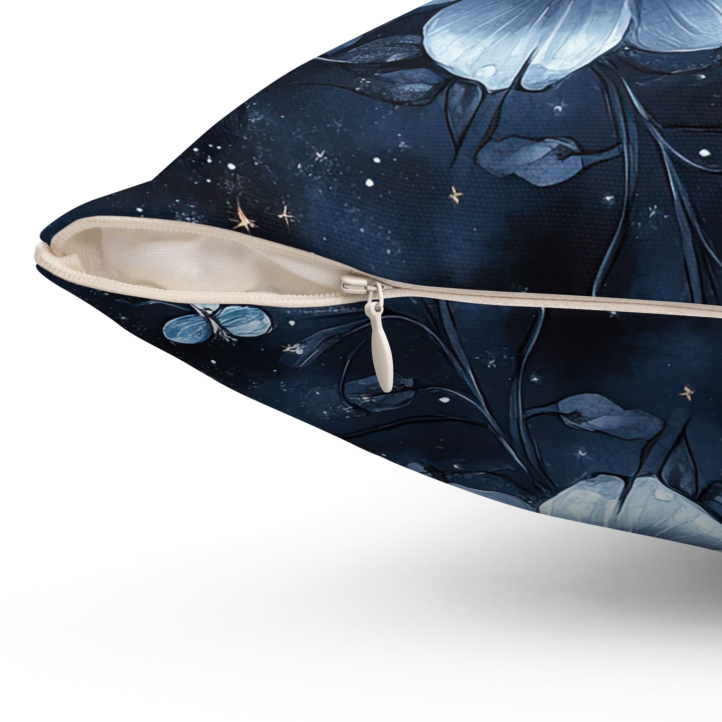 Midnight Blossoms Throw Pillow