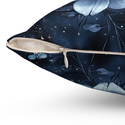Midnight Blossoms Throw Pillow