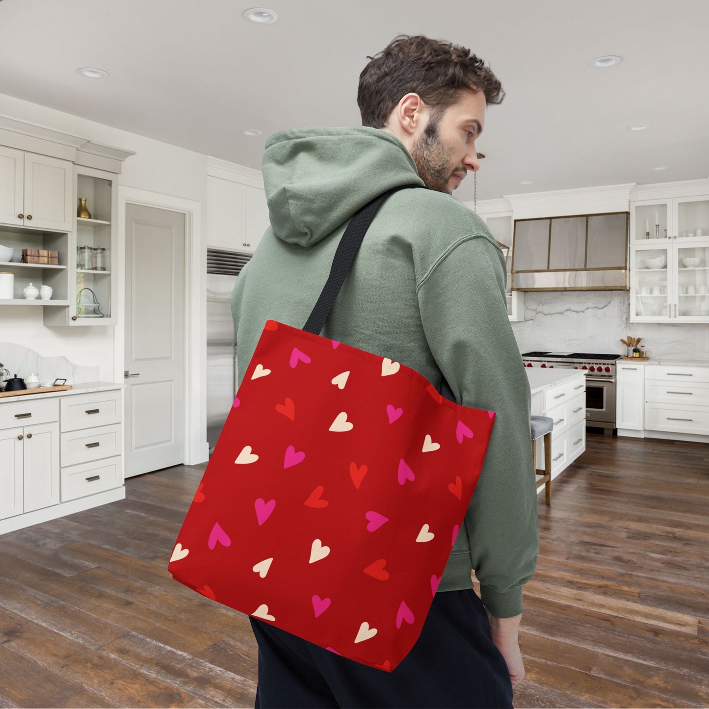 Cupid's Confetti Canvas Tote Bag