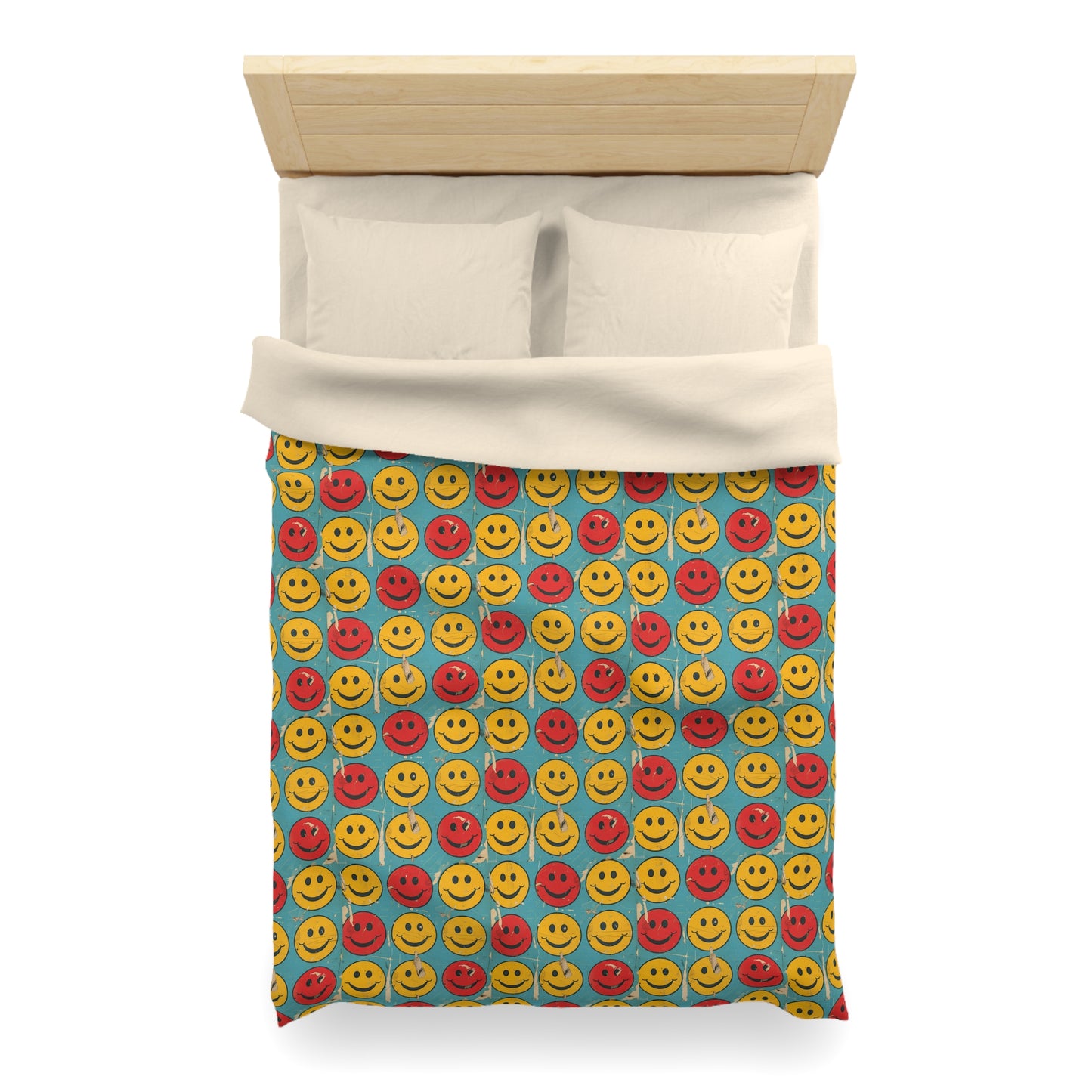 Retro Grins Microfiber Duvet Cover