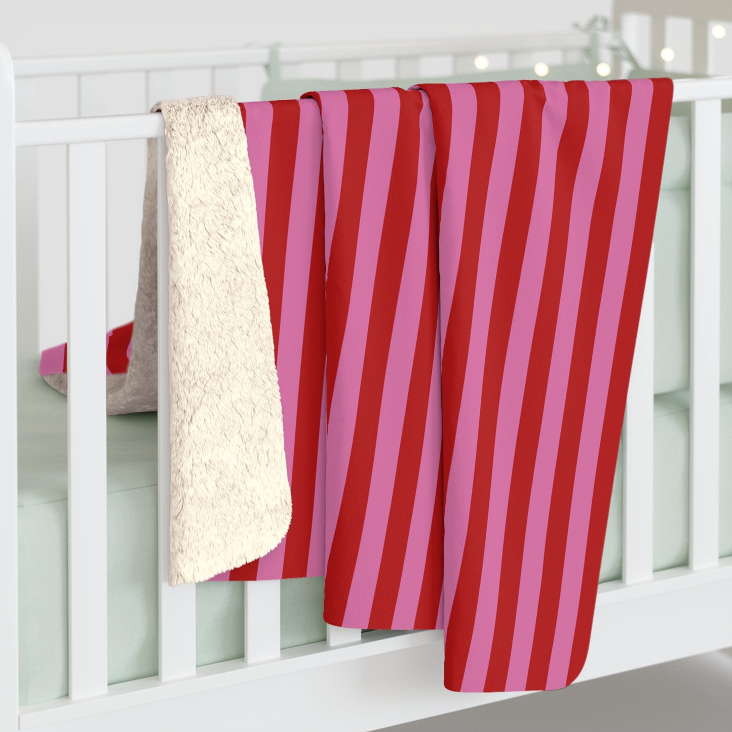 Be Mine Stripes Fleece Blanket