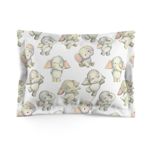 Dancing Elephants Pillow Sham
