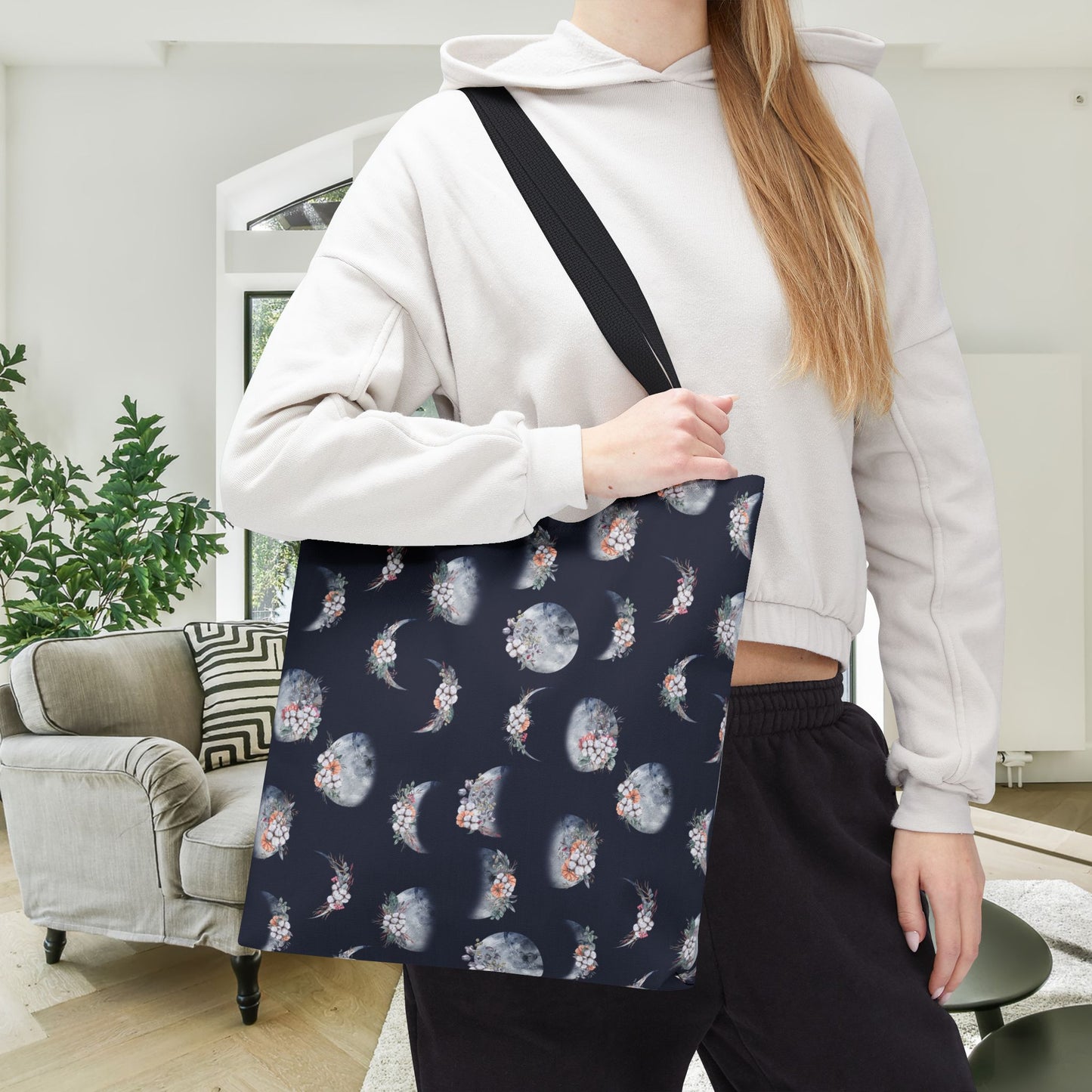 Lunar Garden Canvas Tote Bag
